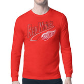 Detroit Red Wings Starter Modern Tailsweep Long Sleeve T-Shirt - Red T-shirts