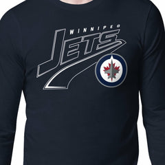 Winnipeg Jets Starter Modern Tailsweep Long Sleeve T-Shirt - Navy T-shirts