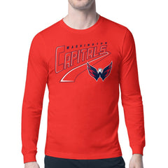 Washington Capitals Starter Modern Tailsweep Long Sleeve T-Shirt - Red T-shirts