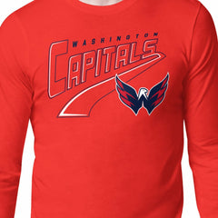 Washington Capitals Starter Modern Tailsweep Long Sleeve T-Shirt - Red T-shirts