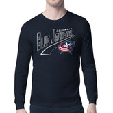 Columbus Blue Jackets Starter Modern Tailsweep Long Sleeve T-Shirt - Navy T-shirts