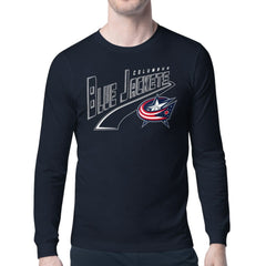Columbus Blue Jackets Starter Modern Tailsweep Long Sleeve T-Shirt - Navy T-shirts