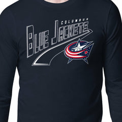 Columbus Blue Jackets Starter Modern Tailsweep Long Sleeve T-Shirt - Navy T-shirts