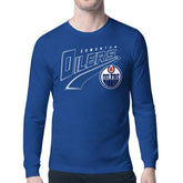 Edmonton Oilers Starter Modern Tailsweep Long Sleeve T-Shirt - Royal T-shirts