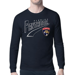 Florida Panthers Starter Modern Tailsweep Long Sleeve T-Shirt - Navy T-shirts