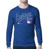 New York Rangers Starter Modern Tailsweep Long Sleeve T-Shirt - Blue T-shirts