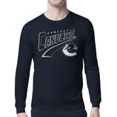 Vancouver Canucks Starter Modern Tailsweep Long Sleeve T-Shirt - Blue T-shirts