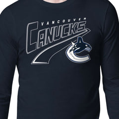 Vancouver Canucks Starter Modern Tailsweep Long Sleeve T-Shirt - Blue T-shirts