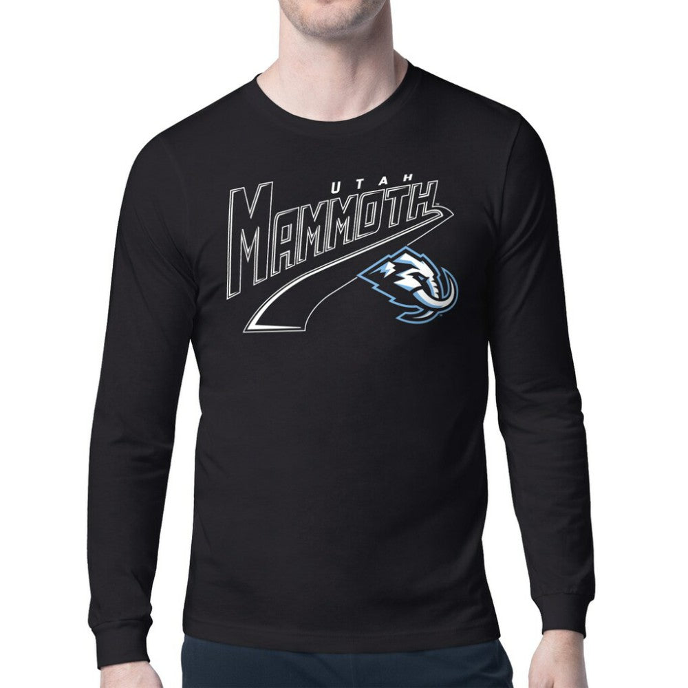 Utah Mammoth Starter Modern Tailsweep Long Sleeve T-Shirt - Black T-shirts