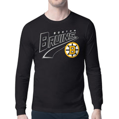 Boston Bruins Starter Modern Tailsweep Long Sleeve T-Shirt - Black T-shirts