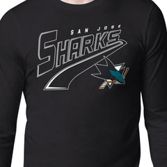 San Jose Sharks Starter Modern Tailsweep Long Sleeve T-Shirt - Black T-shirts