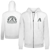 Arizona Diamondbacks Levelwear Podium Chenille Logo Full-Zip Hoodie White