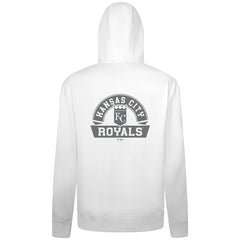 Kansas City Royals Levelwear Podium Chenille Logo Full-Zip Hoodie White