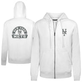 New York Mets Levelwear Podium Banner Arch Full-Zip Hoodie White