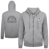 Toronto Blue Jays Levelwear Podium Banner Arch Full-Zip Hoodie Heather Gray