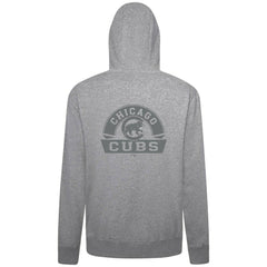 Chicago Cubs Levelwear Podium Banner Arch Full-Zip Hoodie Heather Gray