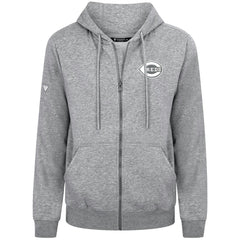 Cincinnati Reds Levelwear Podium Banner Arch Full-Zip Hoodie Heather Gray