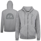 Pittsburgh Pirates Levelwear Podium Banner Arch Full-Zip Hoodie Heather Gray