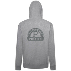 Pittsburgh Pirates Levelwear Podium Banner Arch Full-Zip Hoodie Heather Gray