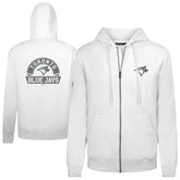 Toronto Blue Jays Levelwear Podium Banner Arch Full-Zip Hoodie White