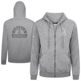 Los Angeles Angels Levelwear Podium Banner Arch Full-Zip Hoodie Heather Gray