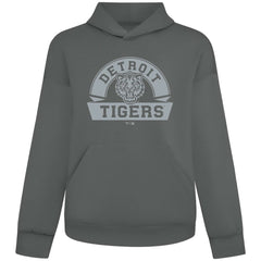 Detroit Tigers Levelwear Luxe Signature Banner Arch Tri-Blend Hoodie Gray