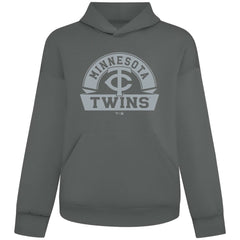 Minnesota Twins Levelwear Luxe Signature Banner Arch Tri-Blend Hoodie Gray