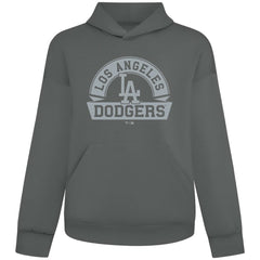 Los Angeles Dodgers Levelwear Luxe Signature Banner Arch Tri-Blend Hoodie Gray