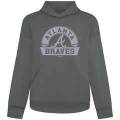 Atlanta Braves Levelwear Luxe Signature Banner Arch Tri-Blend Hoodie Gray