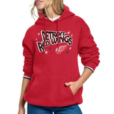 Detroit Red Wings Starter Women's Fireworks Fleece Hoodie - Red Hoodies