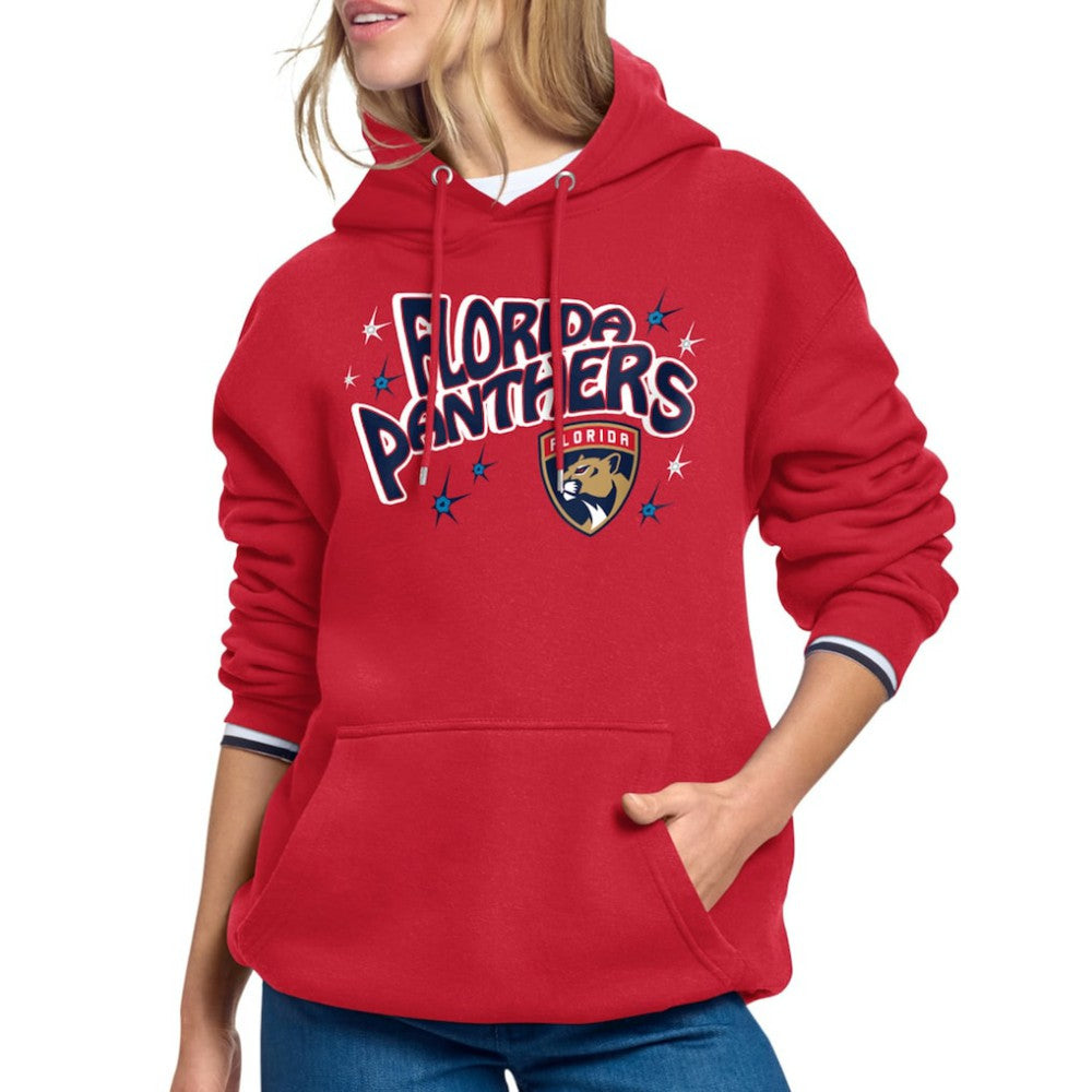 Florida Panthers Starter Women's Fireworks Fleece Hoodie - Red Hoodies