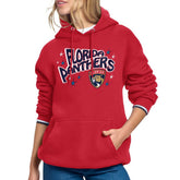 Florida Panthers Starter Women's Fireworks Fleece Hoodie - Red Hoodies