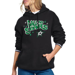 Dallas Stars Starter Women's Fireworks Fleece Hoodie - Black Hoodies
