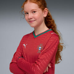 Portugal National Team Youth 2026 Home Replica Long Sleeve Jersey - Red for sale