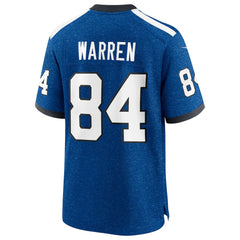 Tyler Warren Indianapolis Colts Alternate 2 Indiana Nights Game Jersey - Heather Royal discount