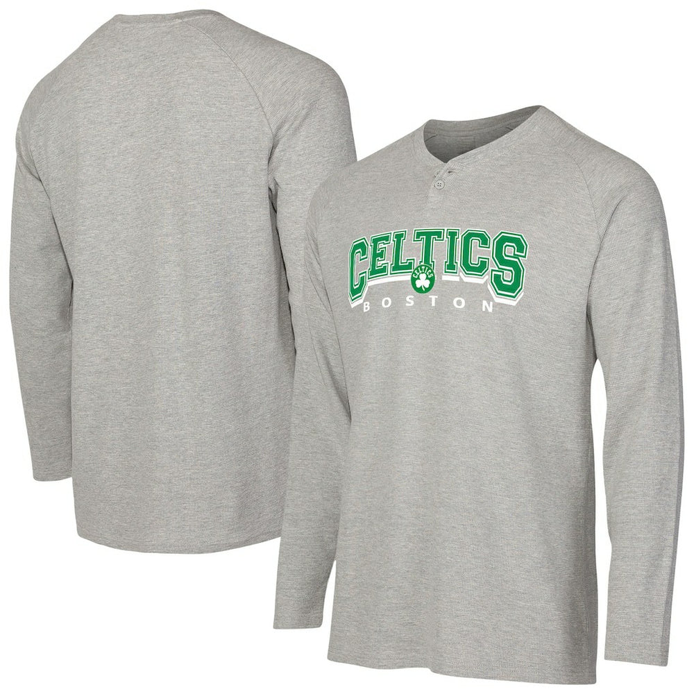 Boston Celtics Concepts Sport Hawthorn Thermal Knit Long Sleeve Henley T-Shirt - Gray outlet