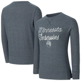 Minnesota Timberwolves Concepts Sport Women's Rigor Long Sleeve Jersey T-Shirt - Navy sale
