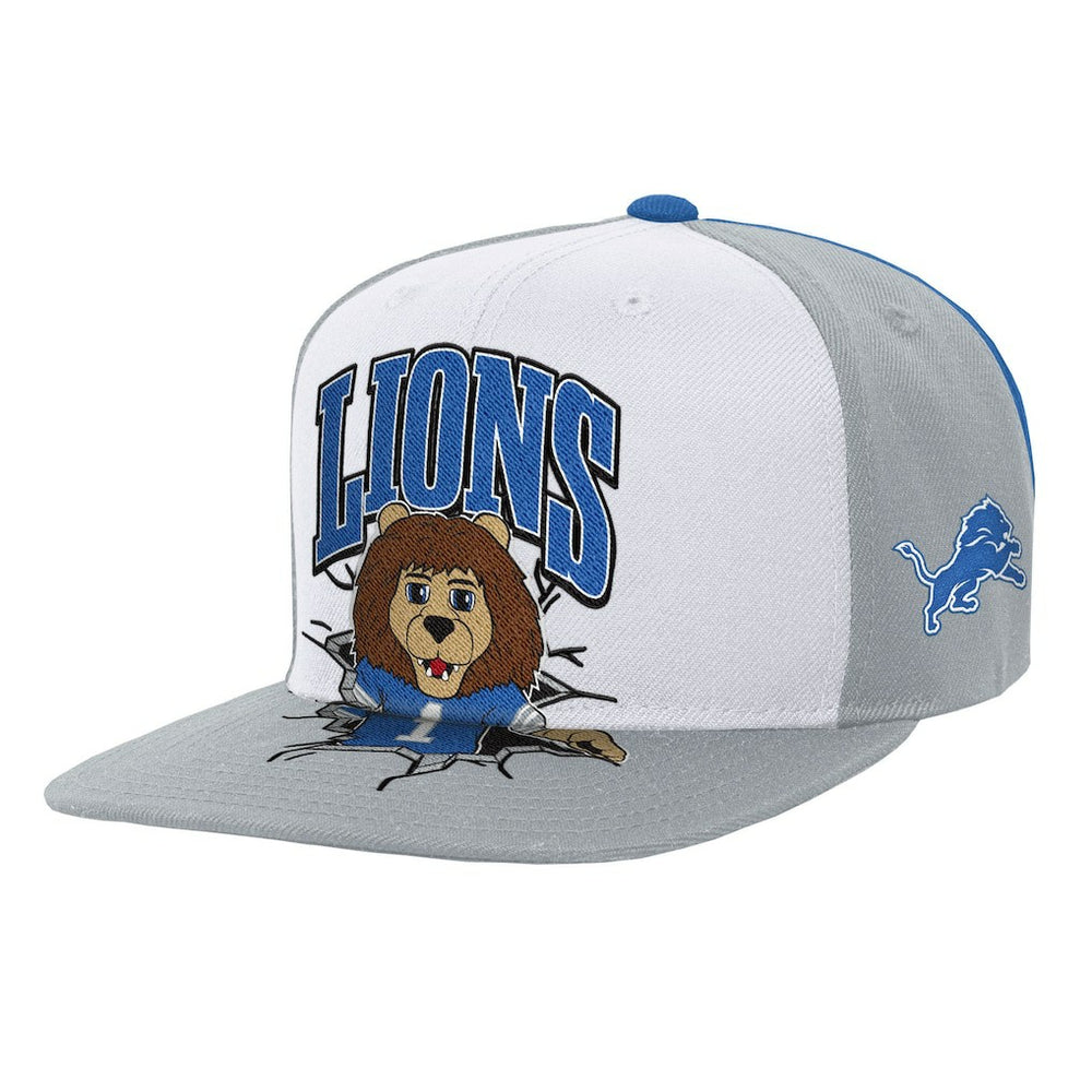 Detroit Lions Youth Team Mascot Snapback Hat - White outlet