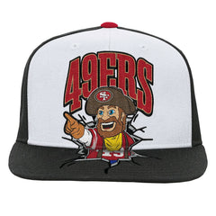 San Francisco 49ers Youth Team Mascot Snapback Hat - White discount