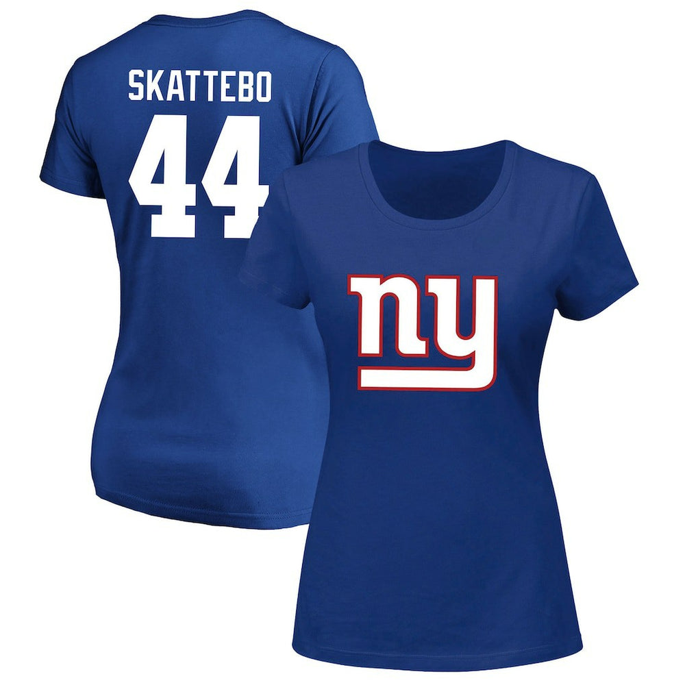 Cam Skattebo New York Giants Women's Plus Size Name & Number Scoop Neck T-Shirt - Royal discount
