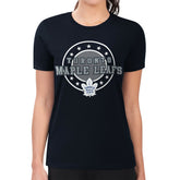 Toronto Maple Leafs G-III 4Her by Carl Banks Women's Super-Slim Lightweight Pinstripe Circle Graphic T-Shirt - Navy T-shirts
