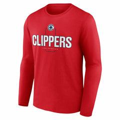 LA Clippers Center Court Name & Number Custom Long Sleeve T-Shirt - Red cheap