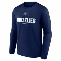 Memphis Grizzlies Center Court Name & Number Custom Long Sleeve T-Shirt - Navy online