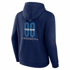 Minnesota Timberwolves Center Court Name & Number Custom Hoodie - Navy outlet