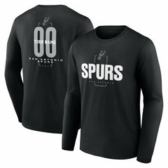 San Antonio Spurs Center Court Name & Number Custom Long Sleeve T-Shirt - Black online