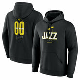 Utah Jazz Center Court Name & Number Custom Hoodie - Black outlet