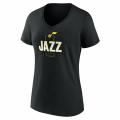 Utah Jazz Women's Center Court Name & Number Custom V-Neck T-Shirt - Black outlet