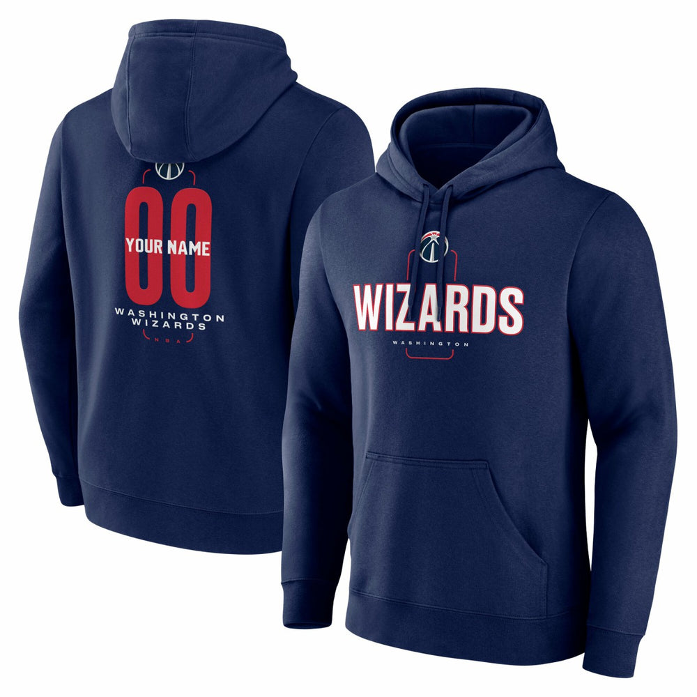 Washington Wizards Center Court Name & Number Custom Hoodie - Navy cheap