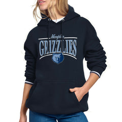 Memphis Grizzlies Starter Women's Arch Stripe Fleece Hoodie - Navy cheap