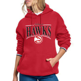 Atlanta Hawks Starter Women's Arch Stripe Fleece Hoodie - Red shop